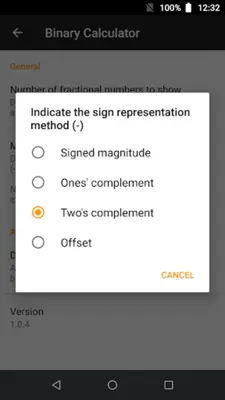 Binary Calculator android App screenshot 0