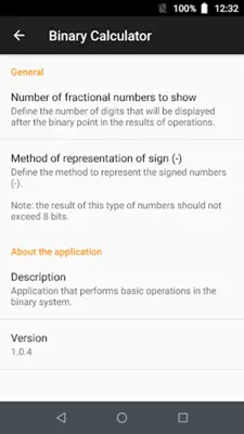 Binary Calculator android App screenshot 2