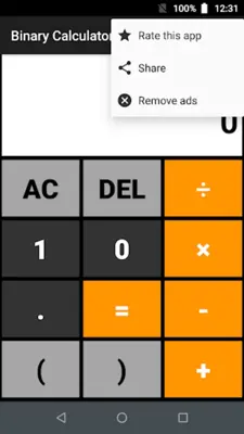 Binary Calculator android App screenshot 4