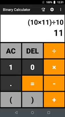 Binary Calculator android App screenshot 5